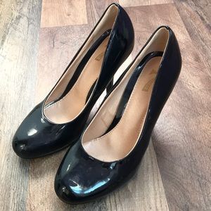 Patent Leather Look Pumps Heels